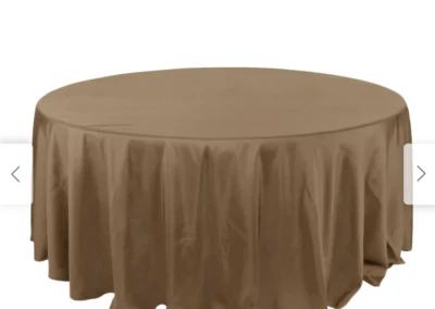 Taupe table linens